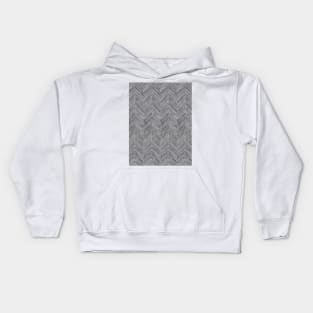 Grey Herringbone Kids Hoodie